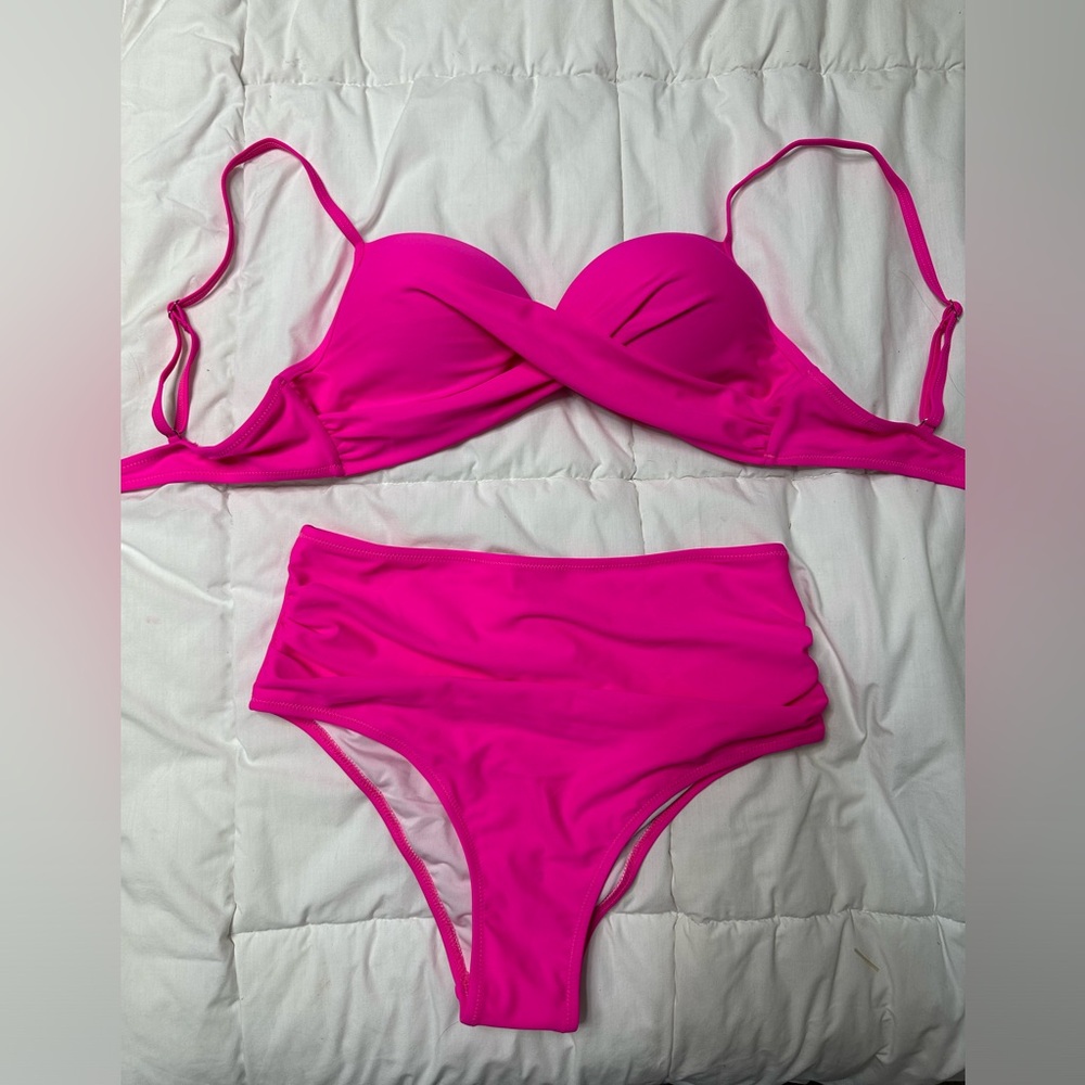 Hot pink bikini
